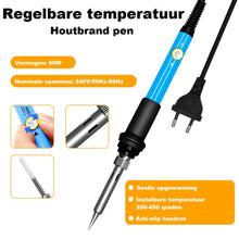 Afbeelding in Gallery-weergave laden, houtbrander 118-delig pyrografie set