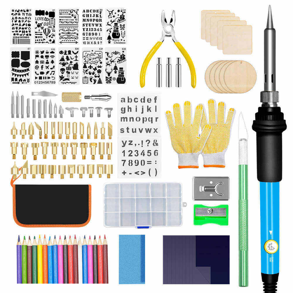 houtbrander 118-delig pyrografie set